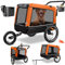 KESSER® Remorque de vélo, Remorque de vélo pour Chien, Chien Buggy 3en1. XXL Volume d’Environ 240 litres, avec suspensions, imperméab, capacité de Charge 40kg, INCL. Porte-téléphone Portable, Orange