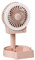 MULAIDI Ventilateur de bureau portable avec ventilateur USB silencieux et lumineux 3 vitesses pliable alimenté par câble USB rechargeable par USB