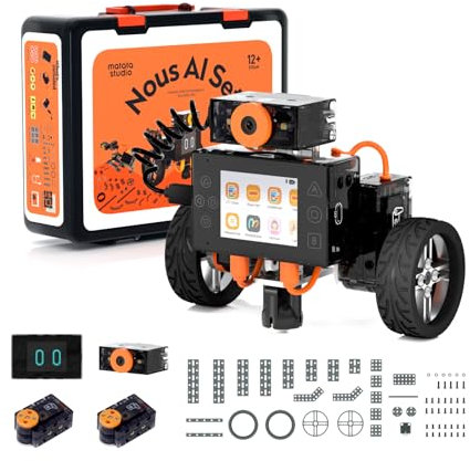 Coding Robots for Kids aged 12+, MatataStudio Nous AI Set Programmable Robots Toy Intelligent Coding Kit with Camera Creative Robot Building Kit for Kids to Build Your Own AI Robot Back to School Gift