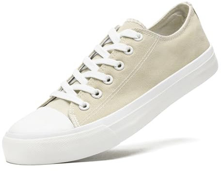 sharllen Zapatos de Lona para Mujeres Mujeres, Unisex Lace up Plimsolls Bombas de zapzapatillas de zapzapatillas para Hombres Lienzo Casual Plimsoles Zapatos Planos