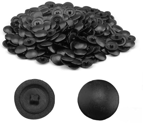 0XBIT Tapas de Tornillo Cruzado Negras, 300 Piezas Embellecedor Tornillo 11 mm, Tapones para Tornillos Precisión de Montaje, Atractivo Resistente Humedad, para Mayoría Tornillos Phillips