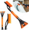 Eiskratzer Auto mit Besen 61cm Abnehmbarer Profi Schneebesen Auto mit große Kante Borsten & Ergonomischem Schaumstoffgriff & Innovativer Scheibenkratzer Auto mit Eisbrecher Funktion Auto Schnee