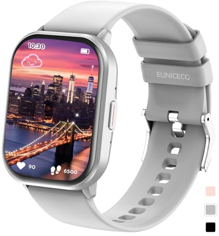 EUNICECG Reloj Inteligente Niño Niña Pulsera de Actividad Actividad Podometro Pulsometro Monitor 100+ Modo Deportivo Calculadora Deporte Despertador Niños Juegos para Niños Regalo Niña Adolescentes