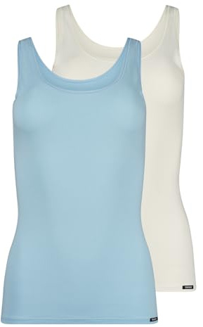 Skiny Damen Tank Top 2er Pack Cotton Advantage 081147 Gr. 42 in Angel Falls Selection