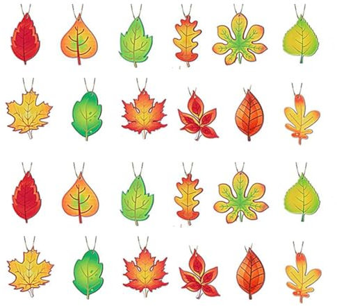 CPJJ 24 Stück Holz Ahornblatt Anhänger, Herbstdeko zum Aufhängen, Herbstdeko fenster, Herbstdeko hängend, Fensterdeko herbst, Mit Schlüsselband, B