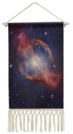 LFDSYEOQ Universum-Gala-Druck-Poster, Vintage-Wandkunst mit Quaste, hängende Poster-Set für Wohnzimmer, Büro, Schlafzimmer, Wanddekoration