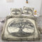 Maohryzed Vintage Wikinger Bettwäsche 135x200 2teilig, Soft Baum des Lebens Bettbezug, Warme Winter Bettwäsche-Sets, Microfaser Wendebettwäsche mit Reißverschluss und 1 Kissenbezüge 80x80 cm