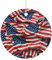 Keramik-Weihnachtsschmuck, USA-Flagge, bedruckt, rund, Outdoor-Dekoration, hängende Anhänger, doppelseitig, Keramik-Ornamente für Weihnachtsbaum, Heimdekoration, 7,4 cm