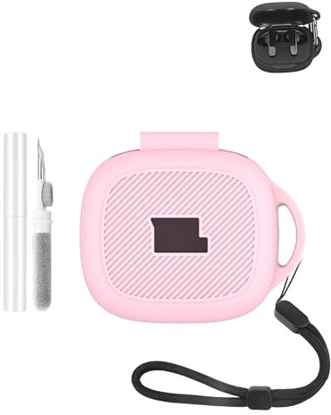 Silicone Protective Case for JBL Live Pro 2 In-Ear Bluetooth Headphones - Durable and Eco-Friendly Bluetooth Earphone Cover with Precise Holes and Charging Compatibility - Pink