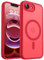 CANSHN für iPhone 16e Hülle für Magsafe (TOP Militärschutz & Magnetkraft) Extrem Haltbarkeit Hülle iPhone 16e Case Stoßfest, Rot