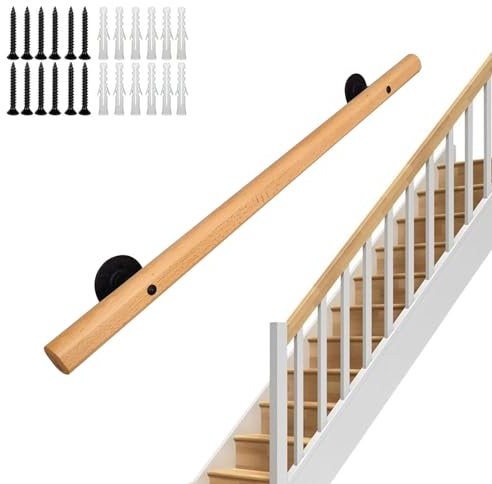 Holz-Treppe für Innentreppen, Wandhalterung, Treppe, 152 cm