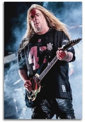 RTHGKTNG Musiker-Poster, Motiv: Jeff Hanneman, dekoratives Gemälde, Leinwand, Wandposter und Kunstdruck, moderne Familienschlafzimmer-Dekoration, Poster, 30 x 45 cm
