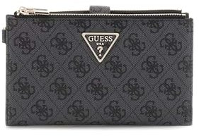 GUESS Laurel SLG Double Zip Organizer Coal Logo