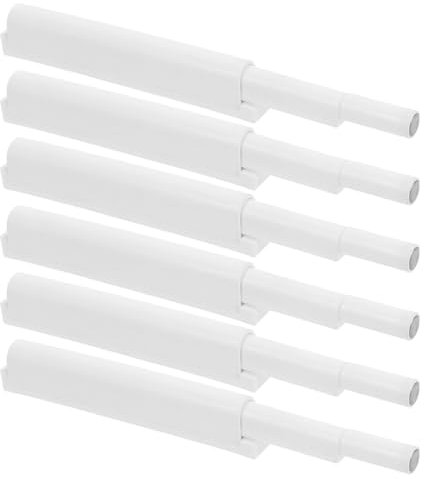DOITOOL 6St Dämpfungspuffer Befestigungszubehör Reichweite Haubenfiltergerät Soft-Close Dämpfer Einbau Dämpfer Türstopper für Küchenschränke Öffnungs- und Schließvorrichtung Plastik Weiß