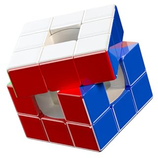 Yealvin 3x3 Void Magnetwürfel 3x3x3 Hollow Magic Speed Cube Puzzle Spielzeug Denksportaufgaben Kinder Intellektuelle Entwicklung Bunt