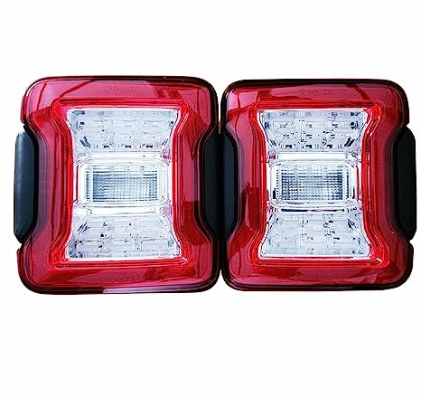 WXSSH Rücklichter 2 stücke Auto Licht Rücklicht Für Jeep Für Wrangler JL 2018-2022 Hinten Lampen Bremse Für Reverse Licht Tagfahrlicht(EU version)