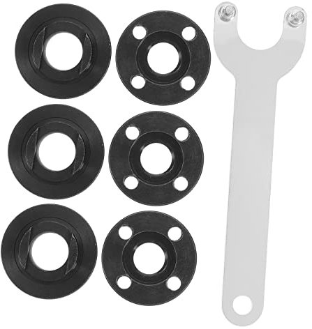 SHINEOFI 1 Set Grinder Flange Wrench Set with Lock Nuts and Angle Nuts Compatible with Makita Threaded Shaft Durable High Non Slip Handle for Convenient Use Repair Shops