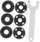 SHINEOFI 1 Set Grinder Flange Wrench Set with Lock Nuts and Angle Nuts Compatible with Makita Threaded Shaft Durable High Non Slip Handle for Convenient Use Repair Shops