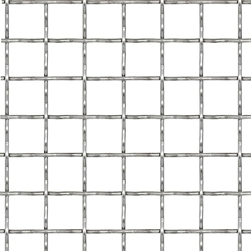 Wellengitter Edelstahl 50×50 cm | Rostfrei & Langlebig | Absperrung für Garten, Terrasse & BAU | Stabile 11×11×2 mm Struktur | Ideal als Sichtschutz oder Zaunersatz