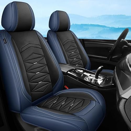 DcoAzoz Autositzbezüge Universal passend für Dacia Logan/Logan MCV/Logan MCV Fiskal/Logan MCV Stepway Nappaleder Kissenschoner Vorne Rücksitzbezug Set