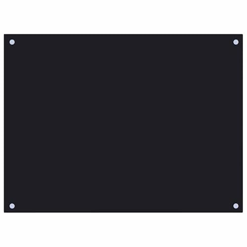 Küchenrückwand Schwarz 80x60 cm aus Hartglas - Hochwertige Glasrückwand für Küchenzeile & Spritzschutz - Langlebig & pflegeleicht