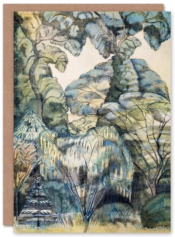 Artery8 Paul Nash Art Card Trees in Bird Garden Iver Heath