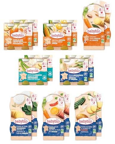 Babybio - Pack 2 semaines Repas du midi & Repas du soir – 8+ mois