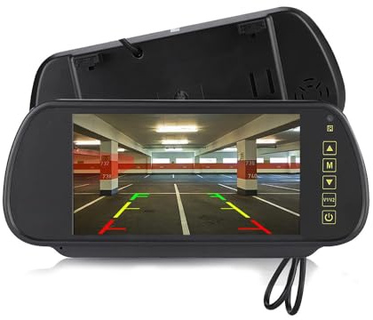 7 Zoll Auto Rückspiegel, Autospiegel Große Vision Weitwinkel Panorama, Auto Innenspiegel Ersatz, Blendschutz Rückspiegel Universal für Auto