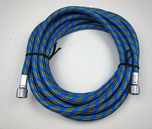 Airbrush Luftschlauch Schlauch Textil 3m 1/8 Gew. beidseitig HSB31 BD-24 Blue
