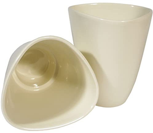PiaPaloni - Orchideenvase Serie 406 ø14 cm dreieck, perlweiss, hochwertiges Wohnambiente
