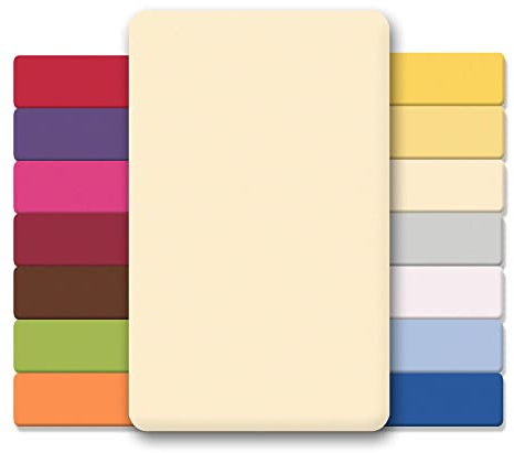CelinaTex Jersey Spannbettlaken Lucina für Kids 60x120-70x140cm Natur beige 100% Baumwolle gekämmt superweich Spannbettbezug, Leintuch, Bettlaken, elastisch, Strech, Oeko-Tex