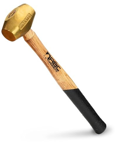 ABC Hammers ABC4BW Brass Hammer with 15-Inch Wood Handle, 4-Pound