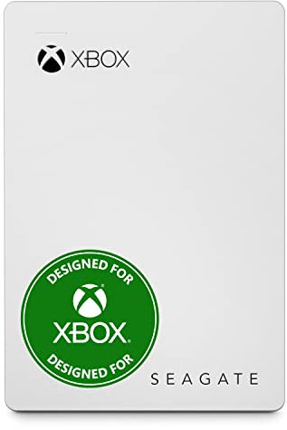 Seagate Game Drive for Xbox 2TB, Portable External Hard Drive, USB 3.0, White, designed for Xbox One, Xbox Game Pass subscription, 2 year Rescue Services (STEA2000417)