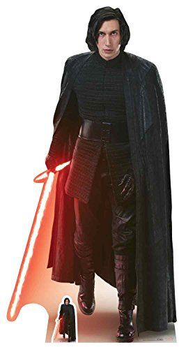 STAR CUTOUTS Kylo Ren (The Last Jedi) Cut-Out, Pappe, Mehrfarbig, 188 x 95 x 188 cm