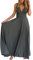 PERSUN Damen Convertible Multi Way Wrap Maxi Kleid lange Partei griechische Kleider Large Grau
