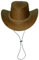 Black Jungle Broome - Cowboyhut aus Rindsleder mit Kinnriemen (XXL, Tan)