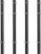 Koll Living 4X Eckpfosten, 40x40x1700 mm, anthrazit - Eckpfosten für EIN- & Doppelstabmatten - inkl. Befestigung - Zaunhöhe: 120-123 cm - und Abdeckkappen - verzinkter Stahl mit Pulverbeschichtung