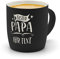 printplanet® - Kaffeebecher mit eigenem Text graviert - SoftTouch Tasse mit Wunschtext - Matt-gummierte Oberfläche - Farbe Schwarz - Motiv: Bester Papa