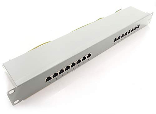 1aTTack.de 367454 Patchpanel CAT5e 16 Port weiß Verteilerfeld LSA+ Anschlusstechnik Netzwerk Verteilung - RJ45 - TIA 568 A/B - weiß