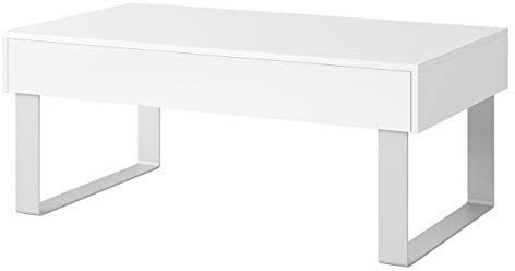 Couchtisch Calabrini groß, Stylischer Kaffeetisch, Sofatisch, Wohnzimmertisch, Stilvoll, Loft Vintage (Weiß)