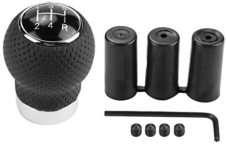 Schaltknauf, 5-Gang-Schaltknauf + Gamaschenstiefel Für Universfür Alfahrzeuge mit 3 Dichtungen (8 mm, 10 mm, 12 mm), ABS-Kunststoff-Schalthebel-Schaltknaufkopf