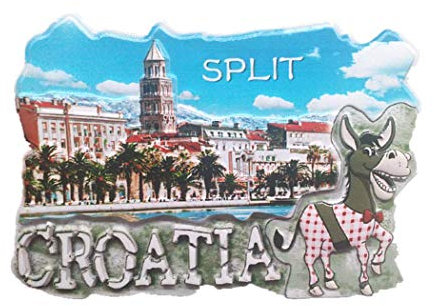 3D-Kühlschrankmagnet, geteilt, Kroatien, Reise-Souvenir, Geschenk, Zuhause, Küche, Kühlschrank, Dekoration, Magnet-Aufkleber, Bastel-Kollektion