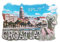 3D-Kühlschrankmagnet, geteilt, Kroatien, Reise-Souvenir, Geschenk, Zuhause, Küche, Kühlschrank, Dekoration, Magnet-Aufkleber, Bastel-Kollektion