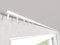Market-Alley Vorhangschiene Aluminium Weiß/Schwarz Gardinenschiene ; B 1-läufig ; 120cm-600cm. Für Kräuselband Gardinen oder Schiebevorhang (Weiß Gardinenschiene mit Faltenlegehaken ; 280cm)