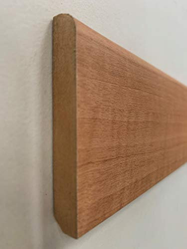 Battiscopa liscio in MDF rivestito mm.70x10x2180. Confezione n° 5 aste totale mt. 10,90. (mm.70x10x2180 tinto chiaro)