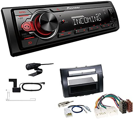 Pioneer MVH-330DAB 1 DIN Autoradio DAB+ Bluetooth USB AUX passend für Toyota Corolla Verso 2004-2009 schwarz
