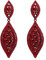EVER FAITH Damen Ohrringe Österreichische Kristall Hochzeit Braut Charm 2 Blatt Drop Baumeln Ohrstecker Rot Schwarz-Ton