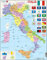 Larsen A42 Italien, politisches Kartenpuzzle., Italienisch Ausgabe, Rahmenpuzzle mit 70 Teilen