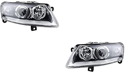 Johns, Scheinwerfer Satz passend für A6 Scheinwerfer 4F Satz, Set BI-XENON D2S links und rechts ab 2004 bis 2008