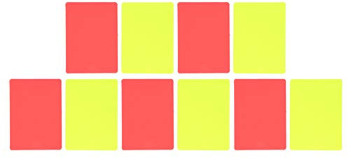 VGEBY Fußball-Schiedsrichterkarten, 5er-Set Coach & Schiedsrichter-Ausrüstung Scorebooks Sport-Fußball-Schiedsrichter Rote und Gelbe Karten-Set Fußball-Warn- und Auswurfkarten Fußballzubehör